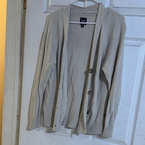 GAP Women's Beige Button-Up Cardigan